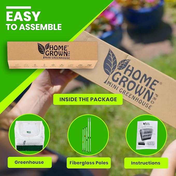 Portable Mini Indoor Greenhouse - Perfect Greenhouses for Outdoors &amp Indoors Gardening 24''x22''x12'' Small &amp Heavy Duty Green Houses for Outside - Ideal Green House Planter for Herbs