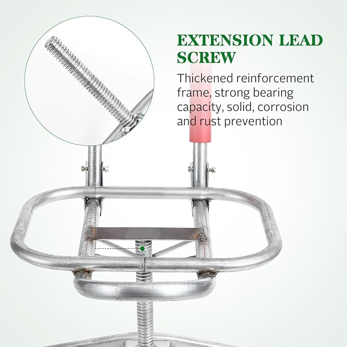Heavy Duty Rotating Garden Stool Wheels Adjustable Height Gardening Seat and Cart Portable Kneeling Pad for Outdoor Use