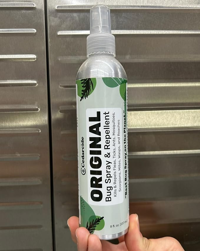 Cedarcide Extra-Strength Tickshield Kit | Deep Woods Cedar Oil Spray Use On Ticks Fleas Chiggers &amp Mosquitoes | Safe for People &amp Pets | Natural Essential Oils | Small