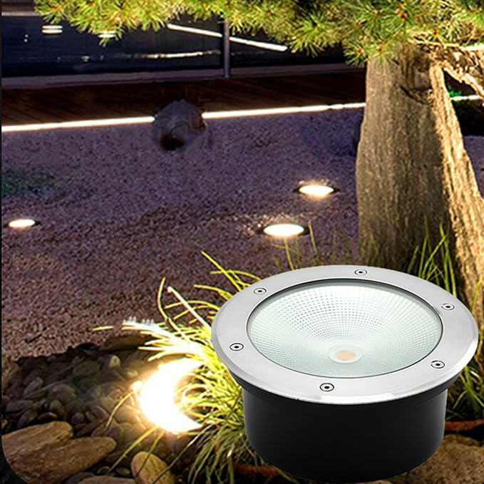 Outdoor Ground Light COB Buried Lights IP66 Waterproof AC85-110V LED Underground Light for Garden Deck Step Stairs Driveway Landscape Spotlight