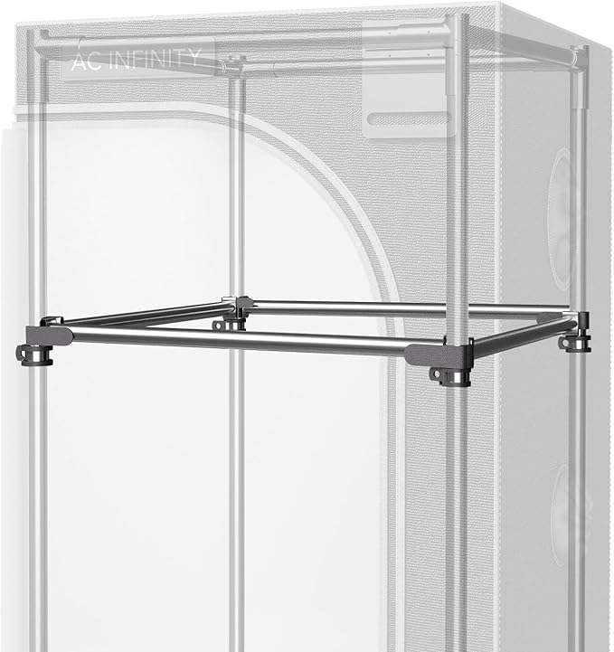 AC Infinity Heavy-Duty Grow Tent Mounting Bars 2x2' High Airflow CFM Kit Prevents Walls from Sucking in Trellis and Supplemental Lights Mounting for All 2x2 Indoor Grow Tents