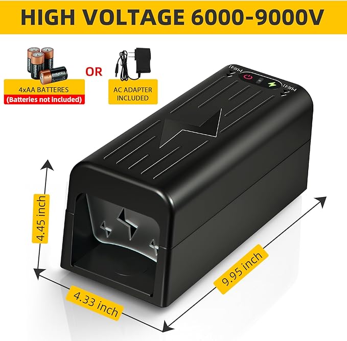 2026 Rat Trap Electric Mice Trap Electronic Mouse Traps Zapper with Powerful Voltage Reusable &amp No-Touch Mouse Trap Electric Shock Rodent Trap for Home AtticGarageKitchenWarehouse Indoor