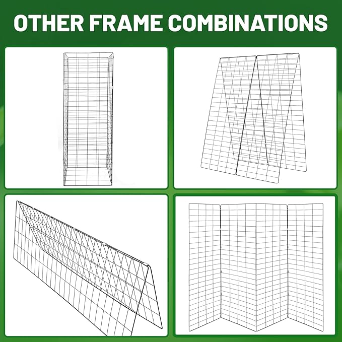 48 H x 34 L Cucumber Trellis for Garden A Frame Garden Trellis for Climbing Plants Outdoor for Raised Bed(2 Packs)
