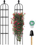 2 Pack 6Ft Tall Garden Obelisk Trellis for Climbing Plants Outdoor Rustproof Plant Trellis Garden Tower Trellis for Potted Plant Climbing Flowers Vegetable Cucumber Trellis
