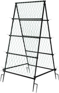 unho Garden Trellis for Climbing Plants with Tough Nylon Netting 6ft Tall Sturdy Rustproof Metal Plant Support Tower for Vegetable Fruit Vine Cucumber Garden LightweightOutdoor