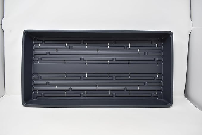 10 Plant Growing Trays (with Drain Holes) - 20 x 10 - Perfect Garden Seed Starter Grow Trays: for Seedlings Indoor Gardening Growing Microgreens Wheatgrass &amp More - Soil or Hydroponic