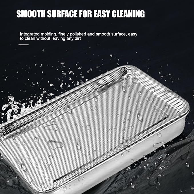 Seed Sprouter Tray Stainless Steel Seed Germination Tray Kit Rectangle Wheatgrass Bean Sprouts Grow Tray for Garden Supply 26x20x5 cm 2PCS Home Decor Accessory