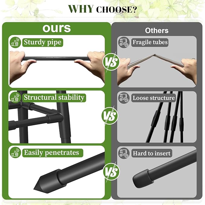 4 FT Obelisk Trellis for Climbing PlantsGarden Trellis with Extra Thickened Plastic-Coated Metal Pipes Outdoor &amp Indoor Garden Support for Potted Plants Black