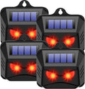 4 Pack Solar Nocturnal Animal Repeller Outdoor Predator Eyes Coyote Deterrent for Skunk Deer Fox Raccoon Nighttime Predator Lights for Chicken Coop Yard Garden &amp Farm Protection