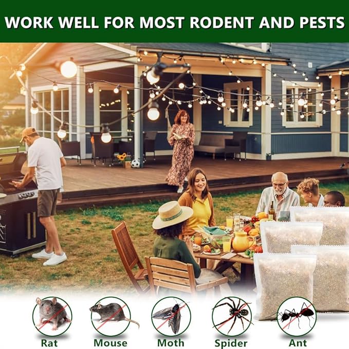 Rodent Repellent Pouches Natural Mouses Repellent Mice Deterrent Indoor Outdoor Peppermint Oil to Repel Rats RV Mouse Deterrent Keep Mouse Away for House Safe for Kids &ampPets -10P