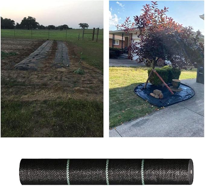 1pcs PE Agricultural Anti Grass Cloth Farm-Oriented Weed Barrier Mat Plastic Mulch Thicker Orchard Garden Weed Control Fabric(0.5m Width 15M Length)
