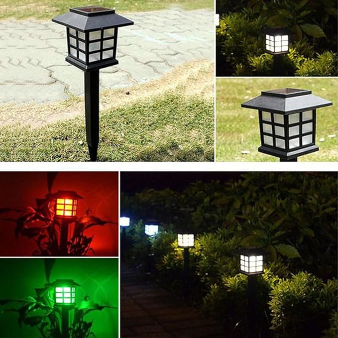 Solar Landscape Spotlights Garden Outdoor Motion Sensor Sensor Waterproof Pathway Light Wall Lamp Patio Lawn Walkway Decor (2PCS Warm)