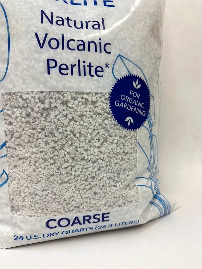 Supreme Perlite Coarse Horticultural Perlite for Potting Soil Seed Starting Propagation &amp Organic Gardening 24 Quart Bag - Improves Drainage and Soil Aeration for Indoor or Outdoor Plant Use
