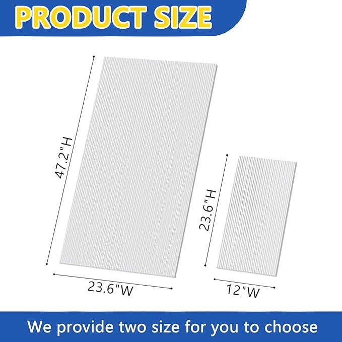 Polycarbonate Greenhouse Panels Twin-Wall Polycarbonate Sheet Clear Panels for GreenhouseOutdoor Garden Plant Stand Roof (47.2''H x 23.6''W x 0.32 T 14)