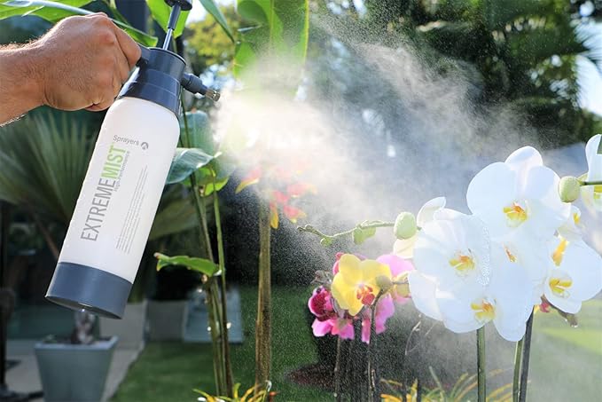 ExtremeMIST High-Performance Garden Sprayer - Ultimate Plant Mister &amp Spray Bottle for Plants - Horticultural Hand Pump Sprayer with Adjustable Brass Nozzle - Outdoor &amp Indoor Plant Humidifier
