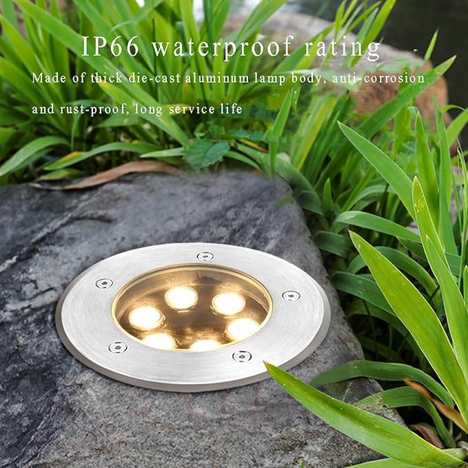 Embedded Landscape Lights Outdoor Underground Light IP66 Waterproof AC85-265V Recessed Ground Light for Garden Pathway Patio Driveway Step Deck s