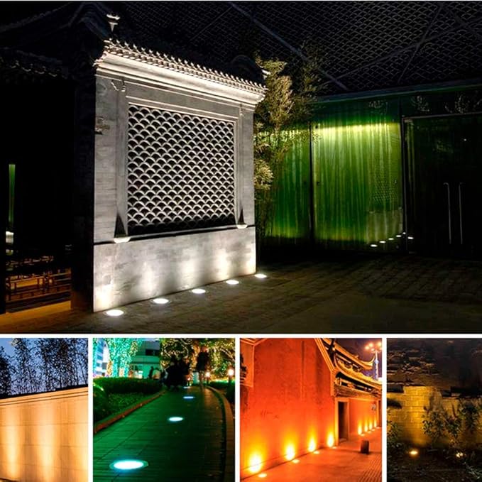 9W/18W LED Colorful Underground Light IP65 Waterproof Buried Spotlights for Landscape Garden Road Courtyard Embedded Tree Projection Lamp Fittings