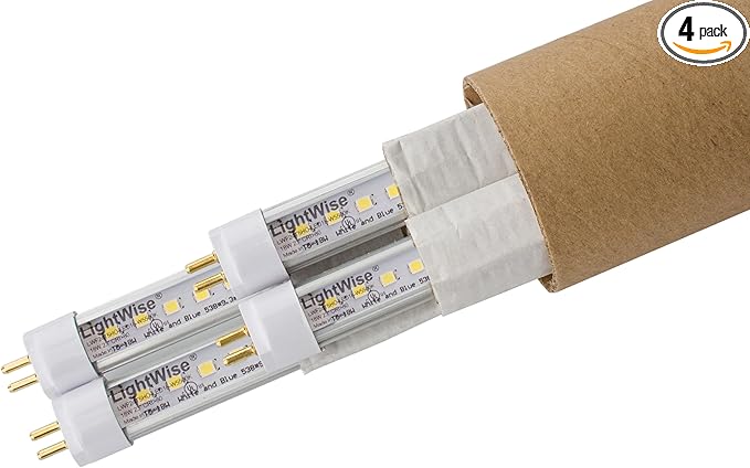 LightWise T5 LED Grow Tube Full Spectrum + FR Lights 4 Pack 2Ft-18W/22W 4Ft-28W/42W (LWL42W 46)