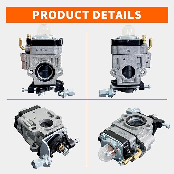 Ruixing OEM PR48BT Carburetor for Poulan Pro PR46BT PR48BT 46cc 48cc Gas Backpack Blower BP400 BP402 Blower Carburetor for RedMax EB7000 EB7001 EB4300 EB4400 EB4401 145BT 155BT Leaf Blower Parts