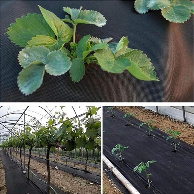 Geotextile 6ft X 50ft Geotextile Non-Woven Landscape Fabric Weed Barrier Ground Cover Garden Mats