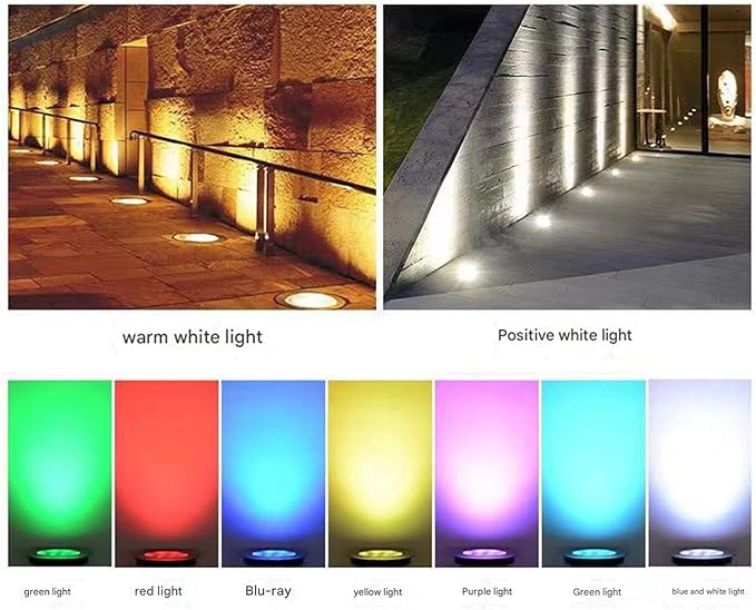 Ultra-Thin 3W Outdoor Recessed Spotlight - Waterproof IP65 Garden Ground Light Floor Lamp for Courtyard &amp Lawn Cold White LED 220V Landscape Lighting (100x35mm)