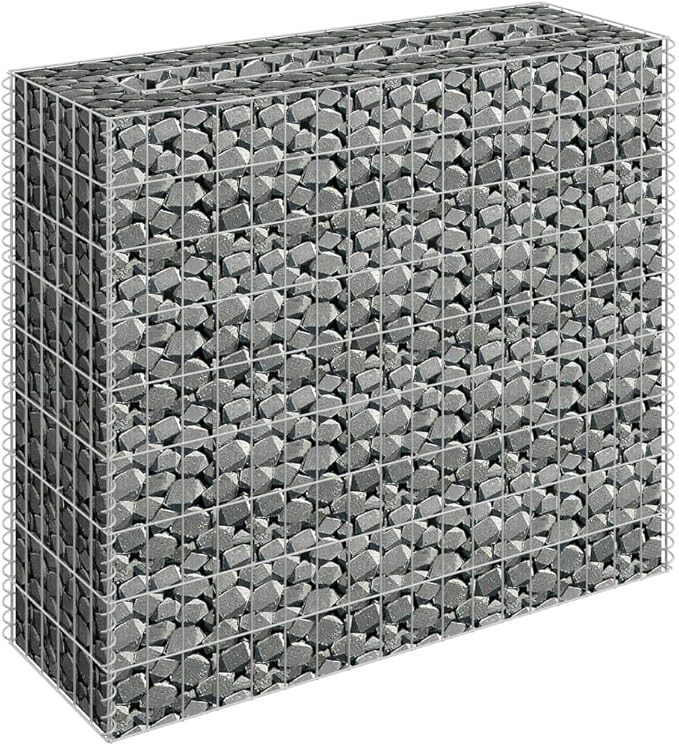 Gabion Raised Bed Galvanized SteelGabion Basket Gabion Planter Steel Fencing Wire Patio Flower Plant Bed Basket Stone Wire Garden Outdoor Landscape Decoration