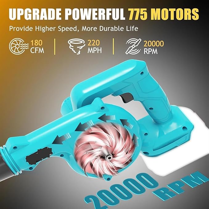 1500W 2 in 1 Cordless Air Blower &amp Vacuum Cleaner Electric Dust Computer Collector Power Tools