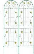 2/4 Pack Metal Garden Trellis for Climbing Plants Outdoor Flower Support Plant Trellis for Roses Vines Vegetables Patio Decor Practical(Green4 Pack)