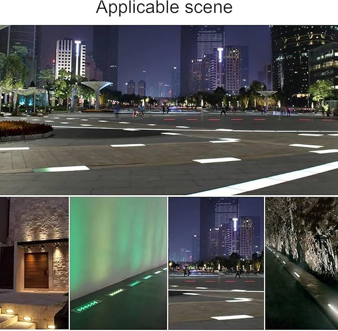 Led Spot Lights - Outdoor Buried Lights Ultra-Thin Recessed Patio Floor Light IP67 Waterproof Decorate Long Strip Landscape Lights for Outdoor Sidewalk GarWarm White-36w