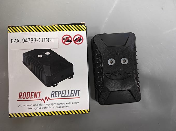 Ultrasonic Rodent Repellent for Car EngineRat Repellent Car Rodent Repeller Under Hood Battery Operated Mouse Deterrent with Flashing LightsKeep Mice Rats Out of Garage Outdoors Indoors4 Pack