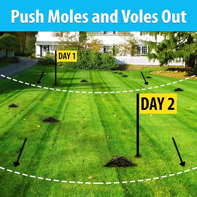 Nature's MACE Mole &amp Vole MACE – Yard &amp Garden Granules Castor Oil Formula Outdoor Use Plant &amp Pet Safe 352 Fl Oz (Pack of 1)