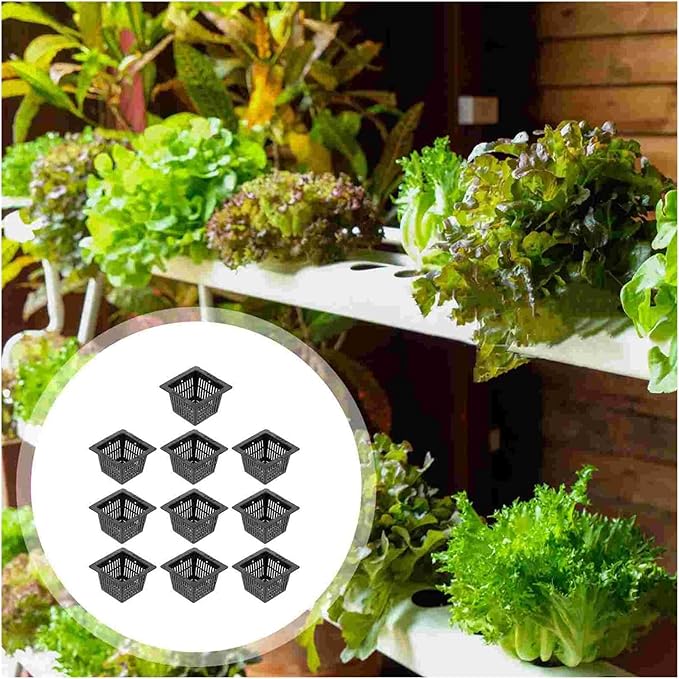 Hydroponic Equipment 10 Pcs Flower Pots Indoor Plants Nursery Planter Starting Net Hydroponic Plastic Tower Indoor Garden