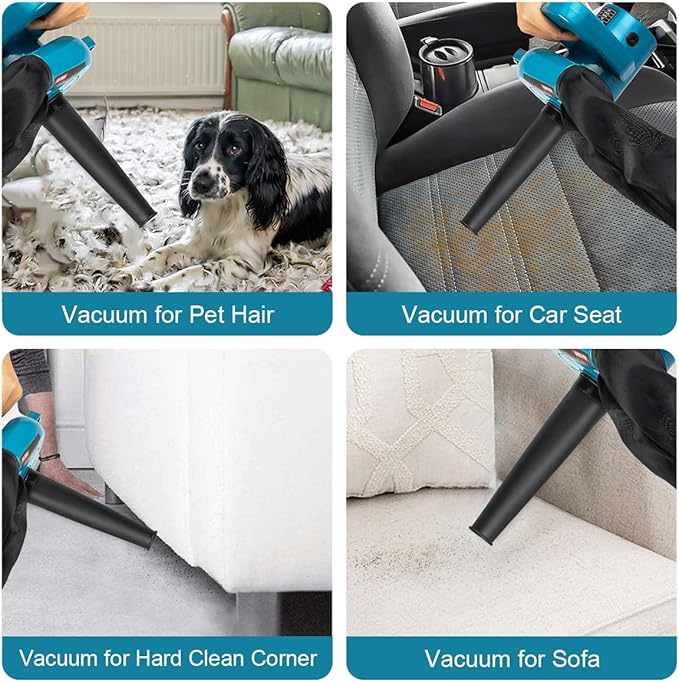 Corded Electric Leaf Blower2 in 1 Small Handheld Lightweight Sweeper/Vacuum110V 400W Portbale Blower for Leaf/Snow/Dust Blowing (Blue)