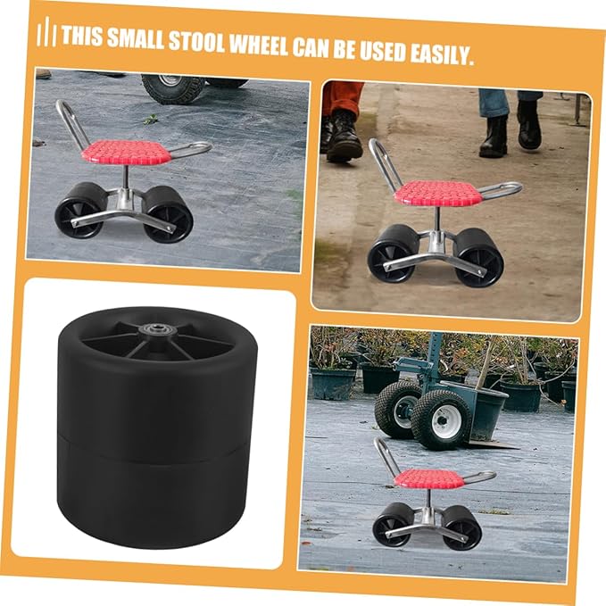 2pcs Garden Stool Wheels for Weeding Portable Garden Seat Accessory Lightweight Rolling Stool Wheels for Gardening Space-Saving Design for