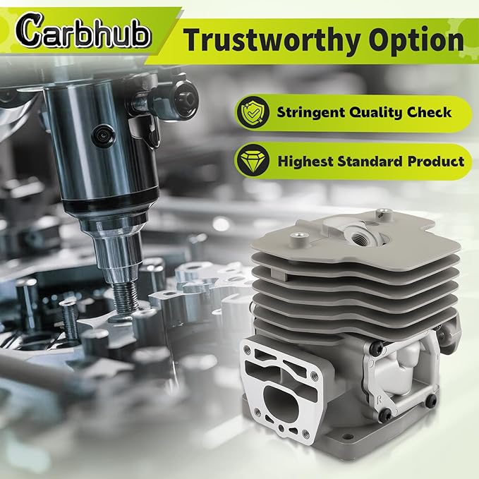 Carbhub P100006300 Cylinder for Echo PB-8010 PB-9010 for Shindaiwa EB810 EB810RT Backpack Blowers with P100012460 Piston Kit