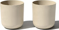 Veradek Round Lima Plastic Planter Pots for Indoor/Outdoor Garden Use Sand Color 5 Year Warranty