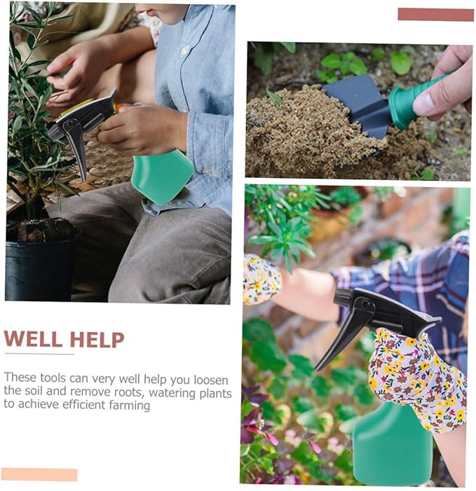 DOITOOL Garden Tool Set 5pcs with Shovel Rake Pruning Shears and Portable Carry Case for Gardening and Planting Tasks