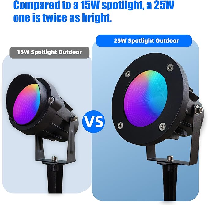 Color Spot Lights Outdoor 120V 25W - Strobe Lights Halloween for Yard Tree &amp House - Color Changing Strobe Light for Parties Christmas Halloween Decorations