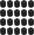 20 Pcs Black Cross Cable Clamps 316 Stainless Steel Cable Clips No Drilling Required Wire Rope Wall Trellis Kit Fittings for Steel Wire Nets Vines and Climbing Plants(Fit 3/25 Cable)