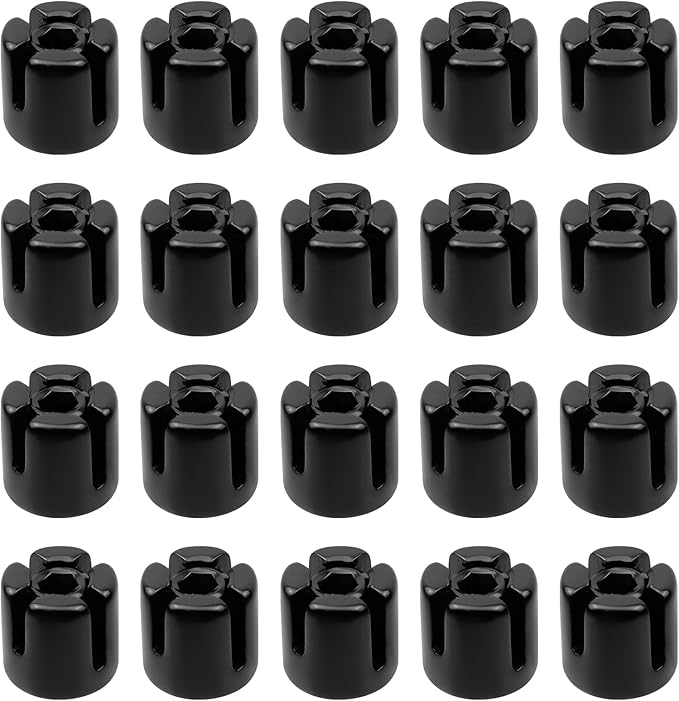 20 Pcs Black Cross Cable Clamps 316 Stainless Steel Cable Clips No Drilling Required Wire Rope Wall Trellis Kit Fittings for Steel Wire Nets Vines and Climbing Plants(Fit 3/25 Cable)
