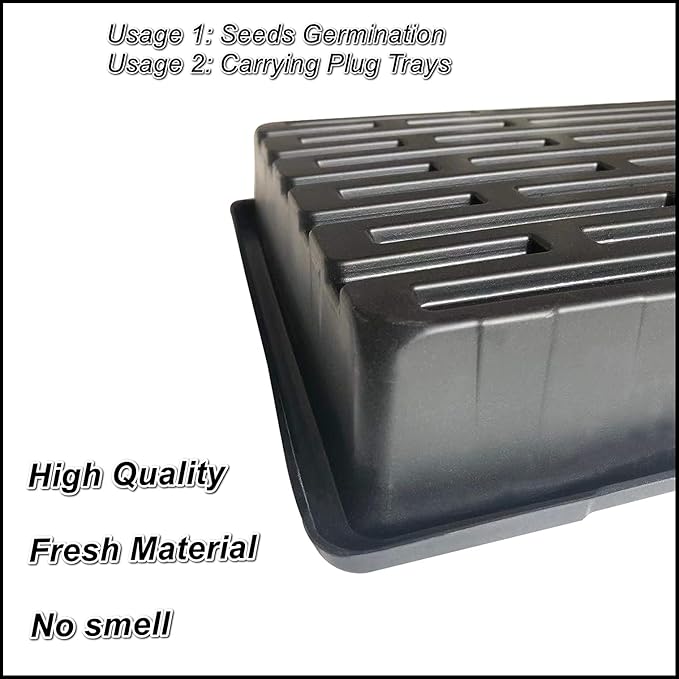 18-Pack 1020 Seedling Trays with Holes - Extra Strength Heavy Duty10 x 20 Reusable 1020 Nursery Trays for Seed Germination Plant Propagation Garden Seed Starter and Microgreens