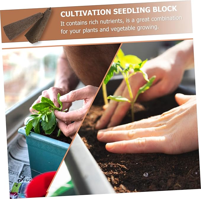 Cultivation Nutrient Soil Block 50pcs Gardening Supplies Compressed Peat Blocks Easy Transplanting