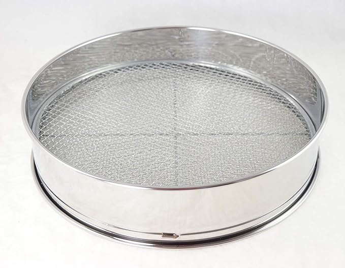 Stainless Bonsai Tool Soil Sieves Set with 3 Nets - 14.5x 14.5x 3 (X-1)