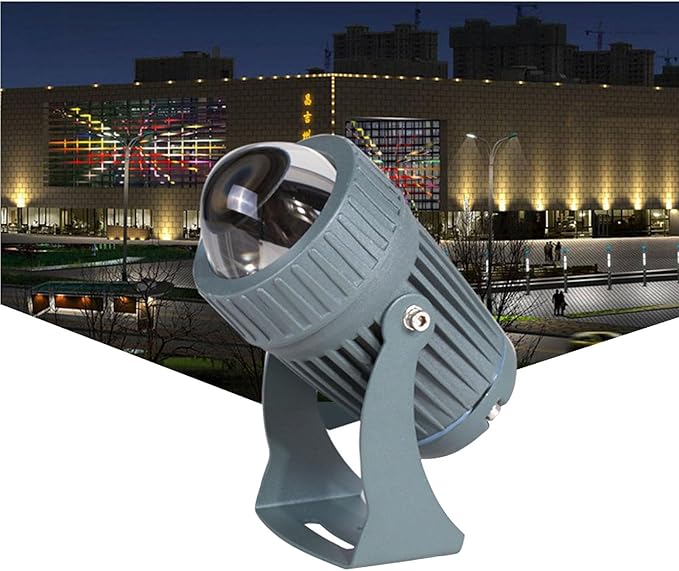 10W LED Spotlights - Waterproof IP65 Beam Light Long Range Floodlight Narrow Beam Outdoor Wall Washer Architectural Landscape Lighting (Yellow 110-230V)