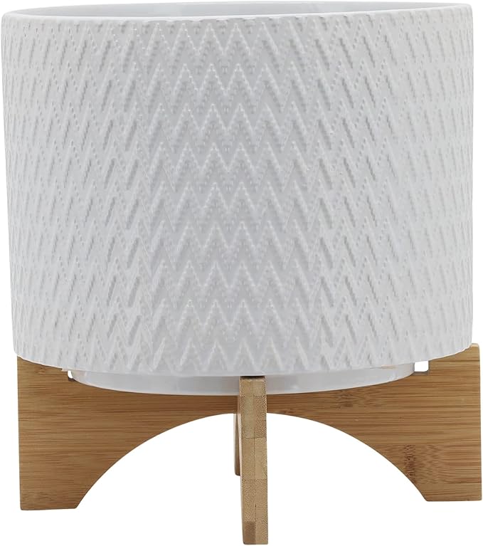 Generic 10 CHEVRONPLANTER W Stand White