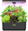 Hydroponics Growing System QYO 9 Pods Herb Garden with 70 LEDs Full-Spectrum Plant Grow Light Hydroponic Herb Garden with 4.5L Water Tank 19.7'' Height Adjustable Gardening System Black QYO10