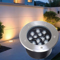 LED Ground Light - IP66 Waterproof Recessed Underground Lamp AC85-265V Outdoor Spotlight for Garden Pathway Patio (12W Blue &amp Warm Light)