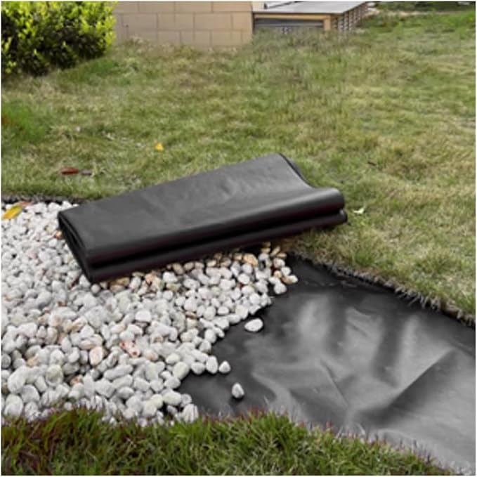 Heavy-Duty Non-Woven Geotextile Fabric for Driveway and Drainage-for Weed Control and Ground Stabilization (0.8mx50m/2.6ftx164ft WxL)