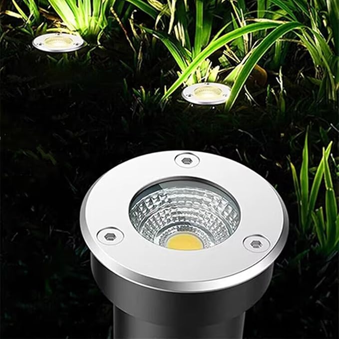 6PCS 3W LED Ground Light - Outdoor Recessed Spotlight for Garden Park Trails and Landscape Lighting