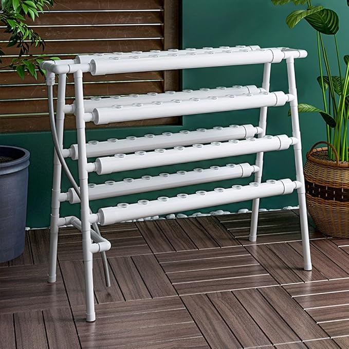 Hydroponics Growing SystemAquaponics | PVC-U Pipe | for Home Kitchen Windowsill | for Herbs Fruits &amp Vegetables | White GYL24824